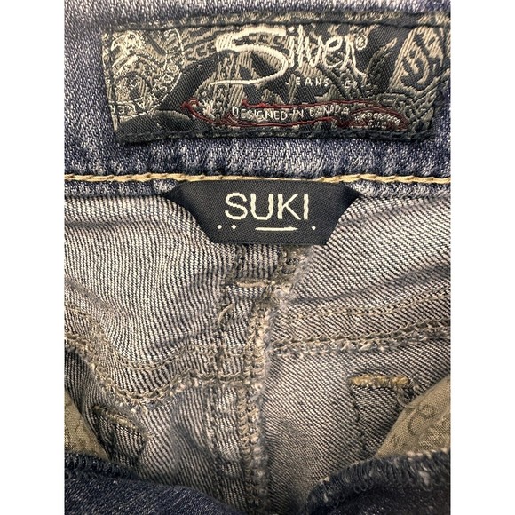 Vtg Silver Suki Denim Jeans Women 27/32 Light Wash Boot Cut Low Rise Y2K… - Picture 13 of 14